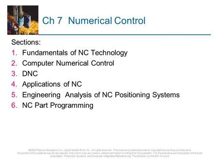 Ch 7:Numerical Control .